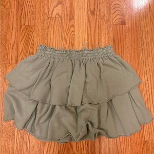 Aerie Sage Green Smocked Skirt